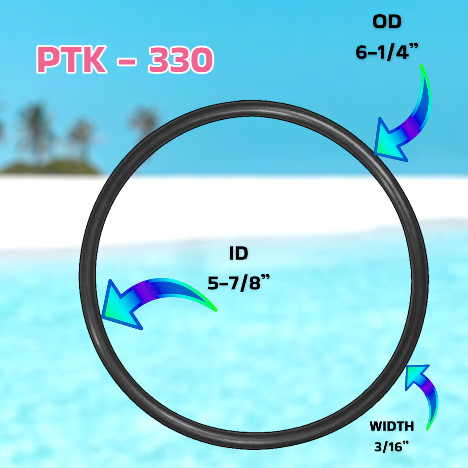Pentair Rainbow Kreepy 186 Pool Leaf Trap Lid O-Ring PTK-330 R172223