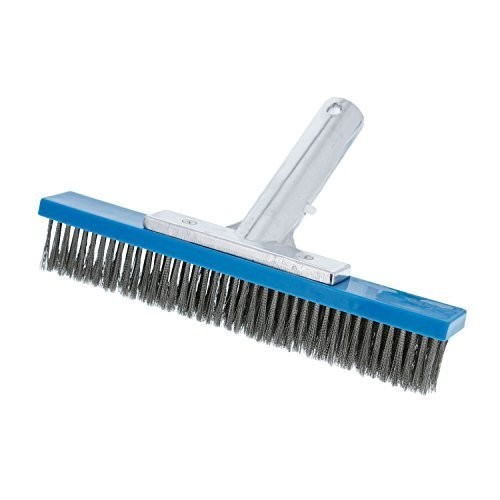 10&Prime; Stainless Steel Pool Brush Head for Inground Pools – Metal Wire Bristles, Re