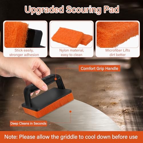 10 Pieces Griddle Cleaning Kit for Blackstone & More – Professional Flat Top