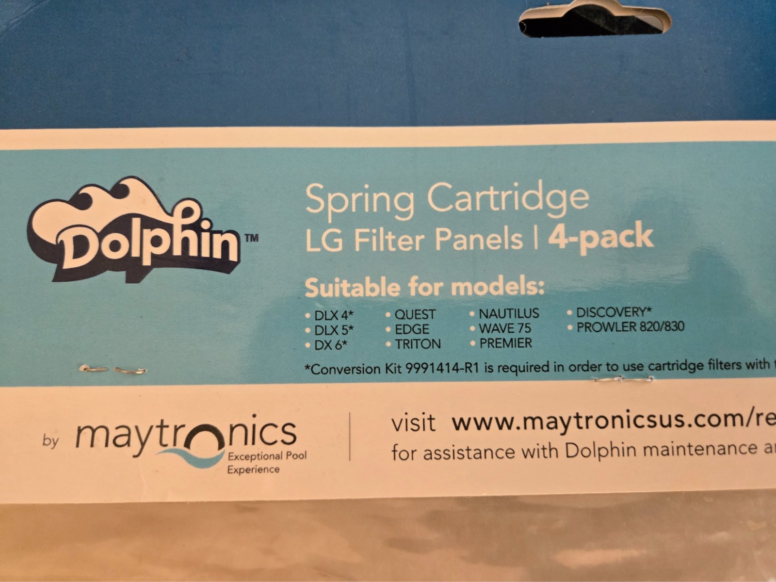 Genuine Dolphin – 8 Filters – Spring Cartridge LG Filter Panels-9991408-R4