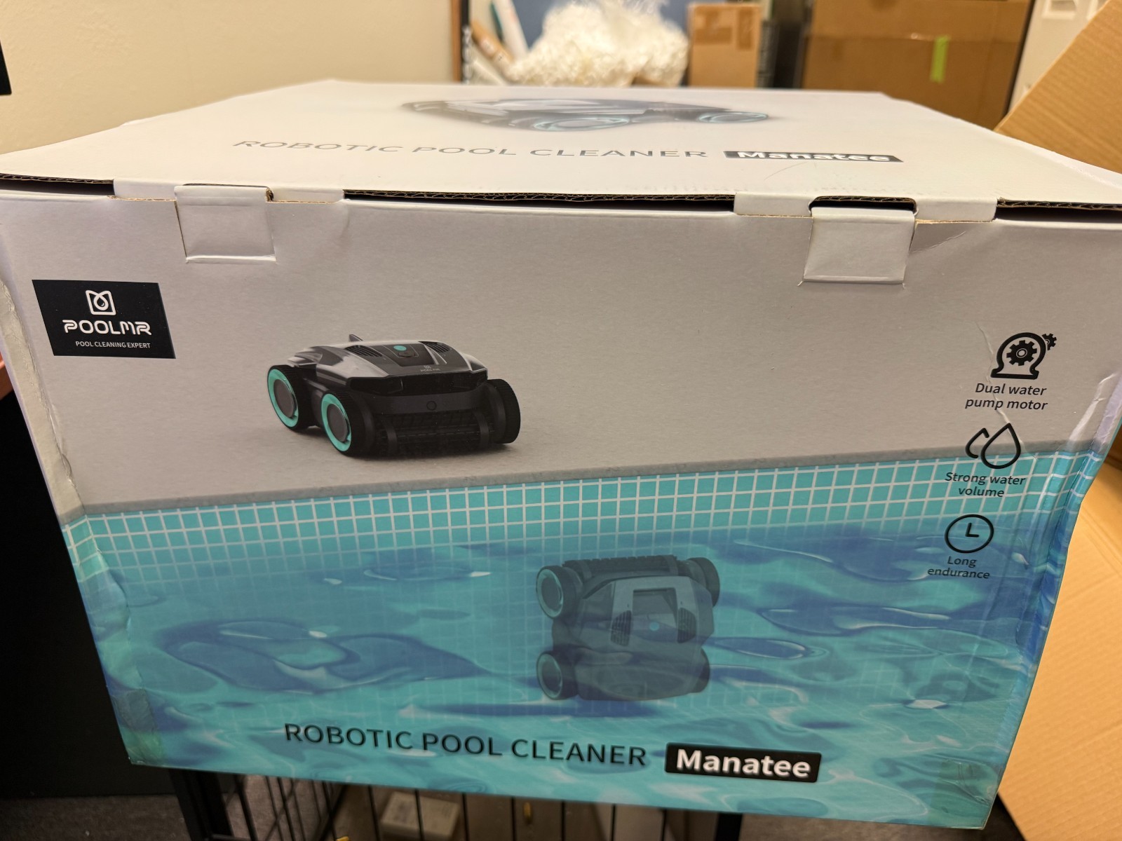 PoolMr Cordless Robotic Pool Cleaner Manatee -Pool Vacuum – 40W BRAND NEW