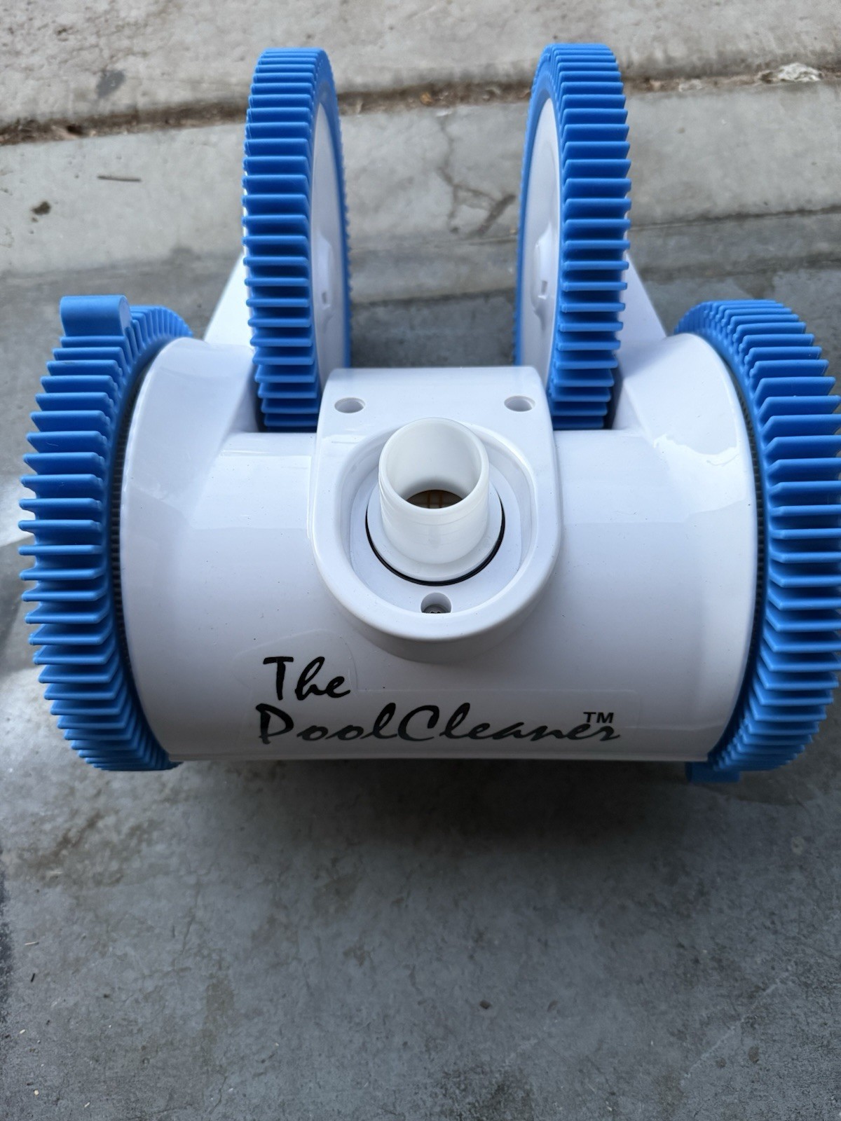 The PoolCleaner Automatic Suction Pool Cleaner for Floor, In-Ground, White/Blue