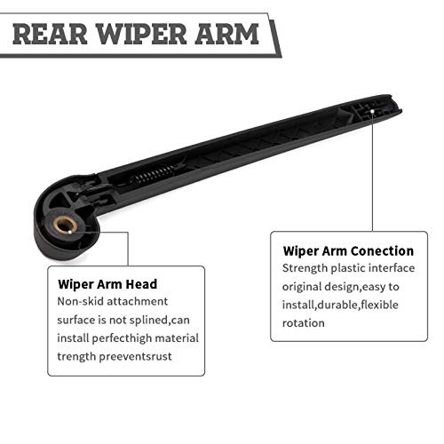 Rear Wiper Arm & Blade Kit,Exact-Fit Replacement for AUDI Q7,SQ7 2015-2024,OEM
