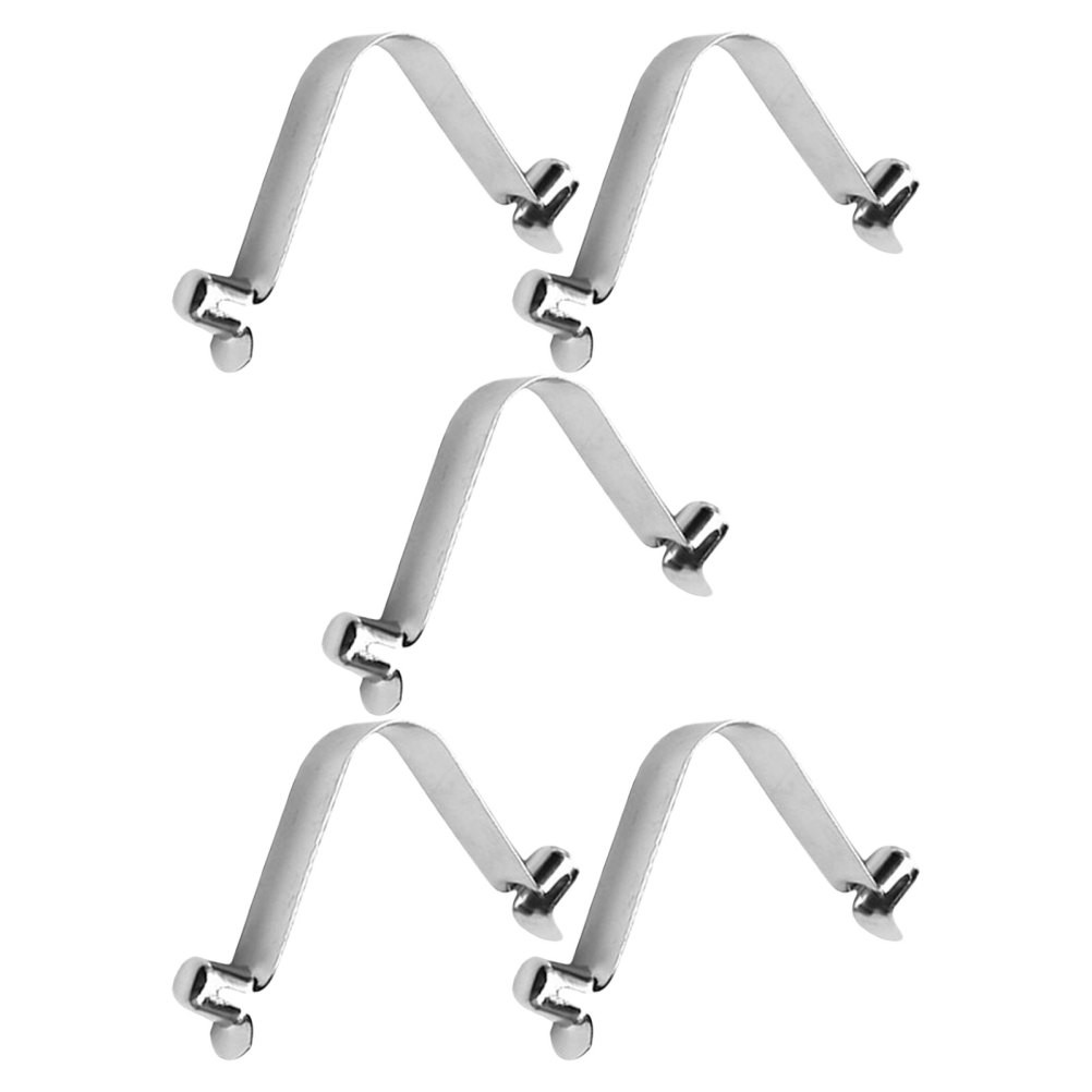 5pcs Pool Brush V-Shaped Clip, Stainless Steel Pool Pole Clips, 8mm Double-Pin