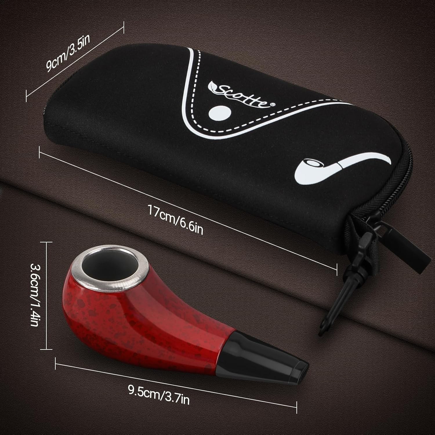Scotte Shiny Pipe Small red