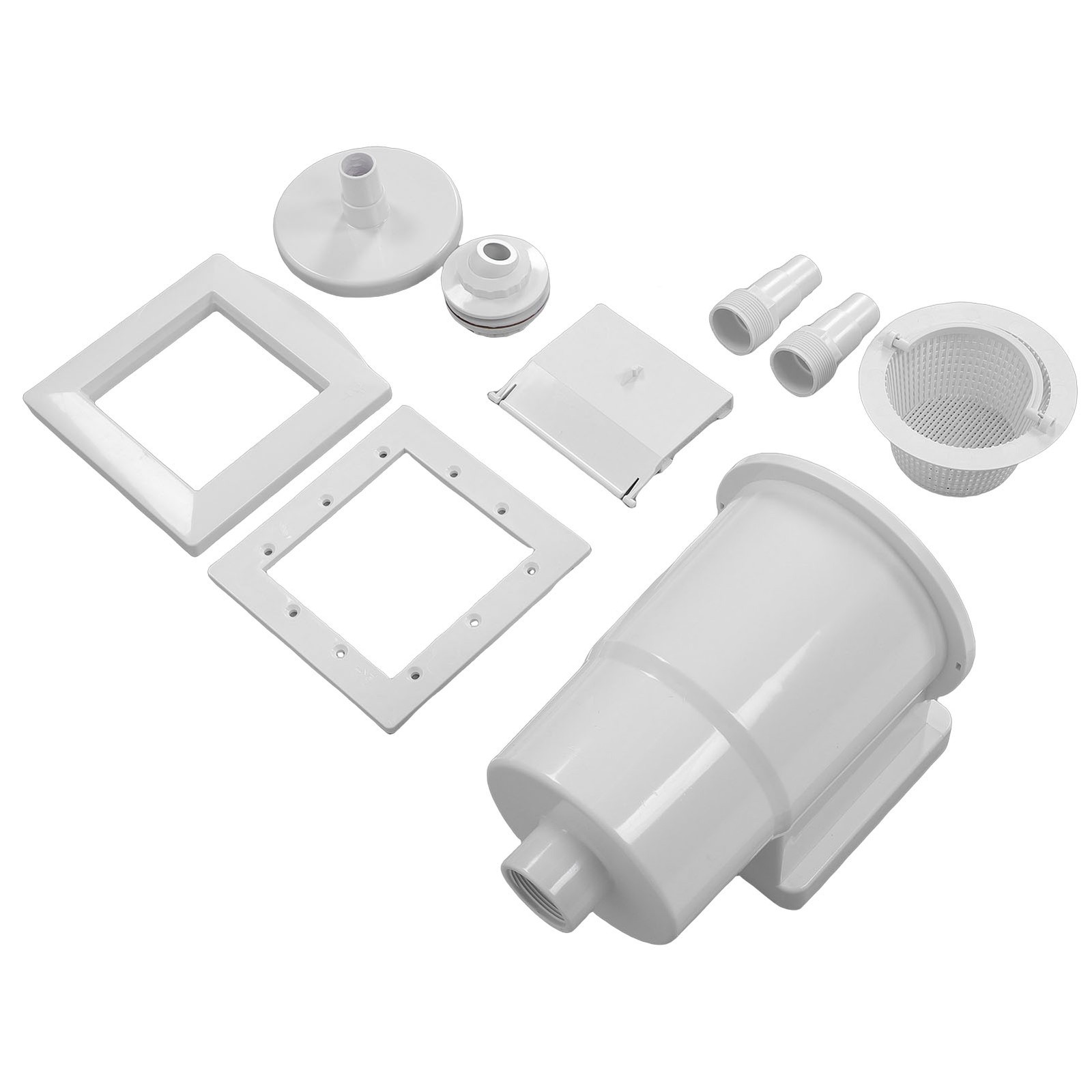 Pool Wall Skimmer High Efficiency ABS Thru Wall Pool Skimmer Accessory Kit NEW