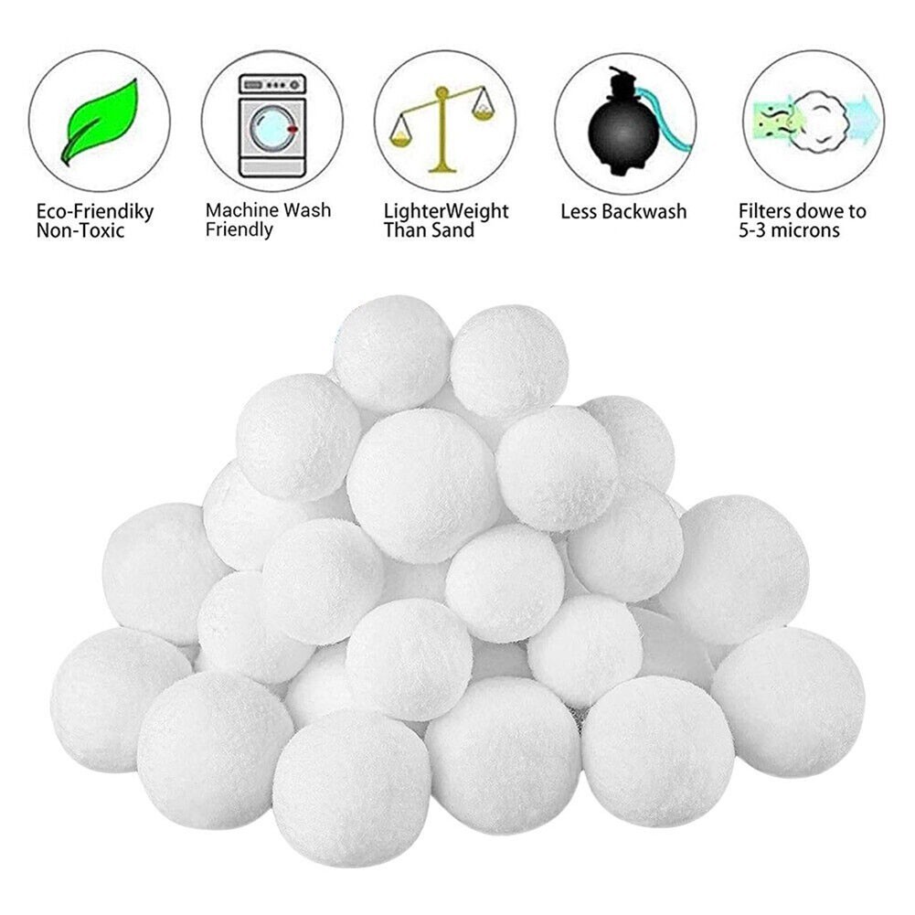 Premium Fiber Filtration Media for Swimming Pool Sand Filters 200g 1000g