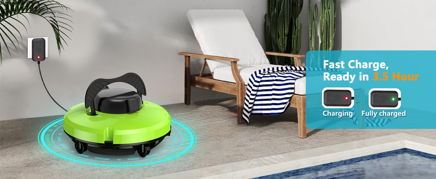 Kosgho PZ0-18,Cordless Pool Vacuum Cleaner for In Ground & Above Ground Pools