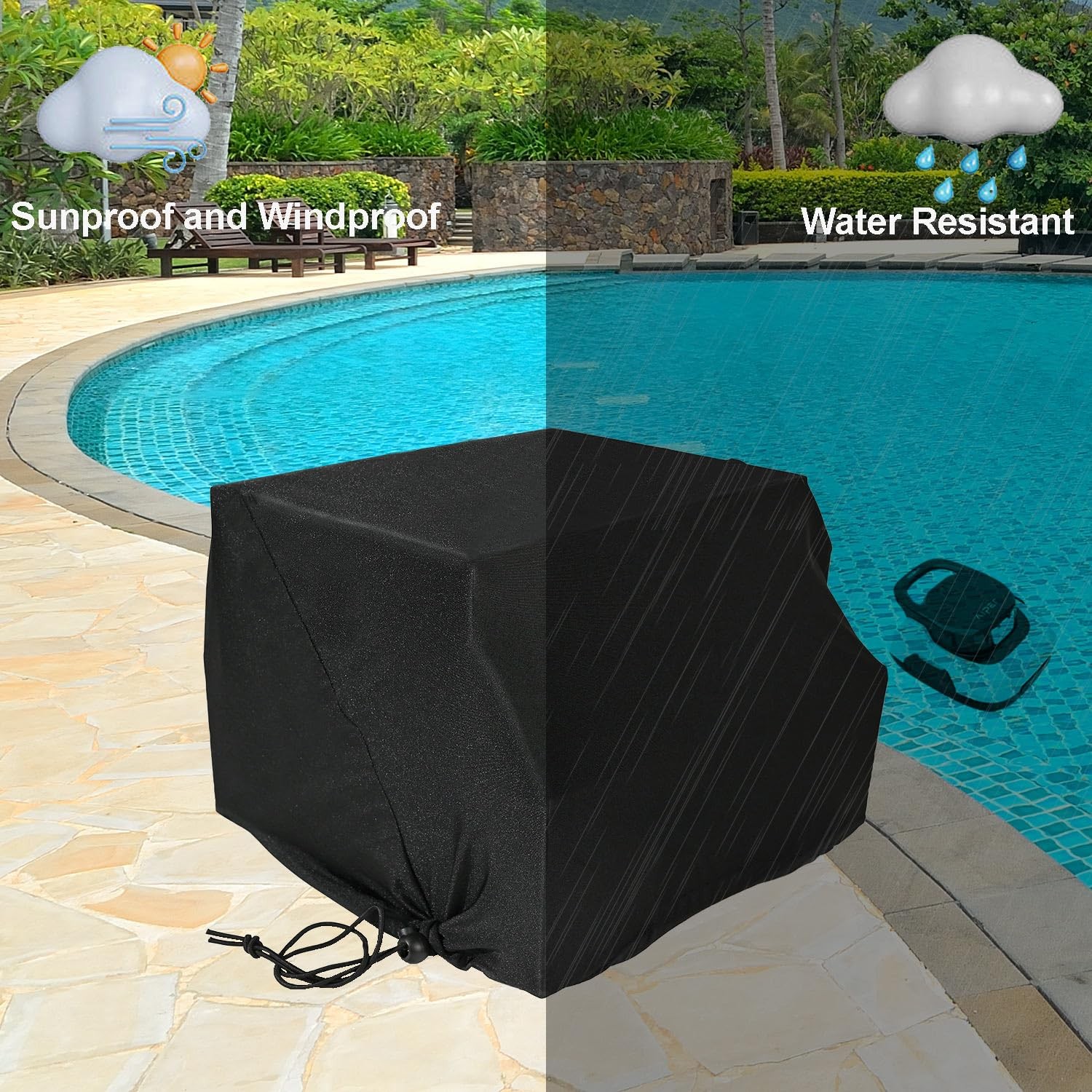Robotic Pool Cleaner Cover Dustproof Water Resistant Sunproof Windproof Pool …