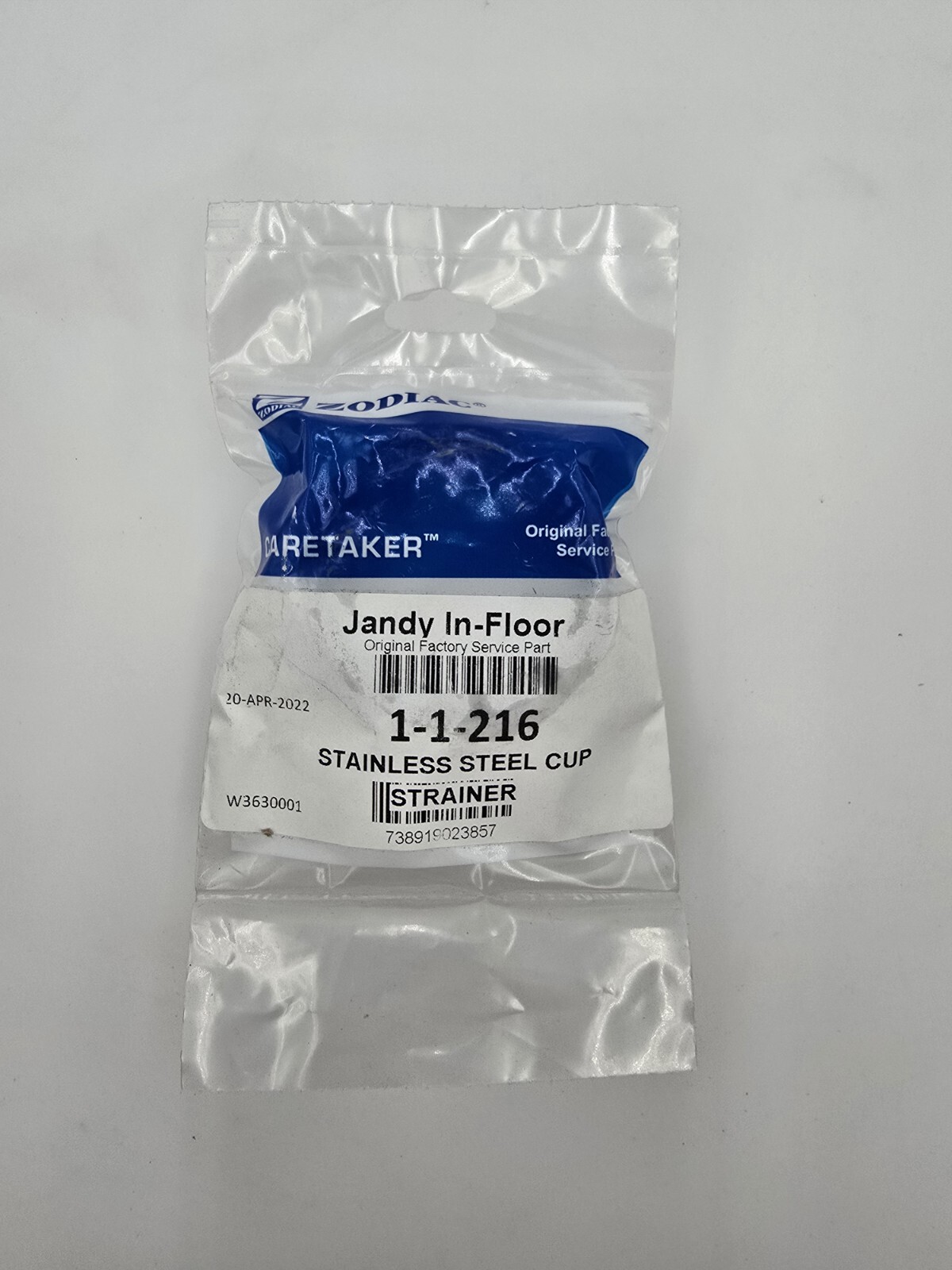 Zodiak Jandy Stainless Steel Cup Strainer Environ Pool Dust & Vac Caretaker