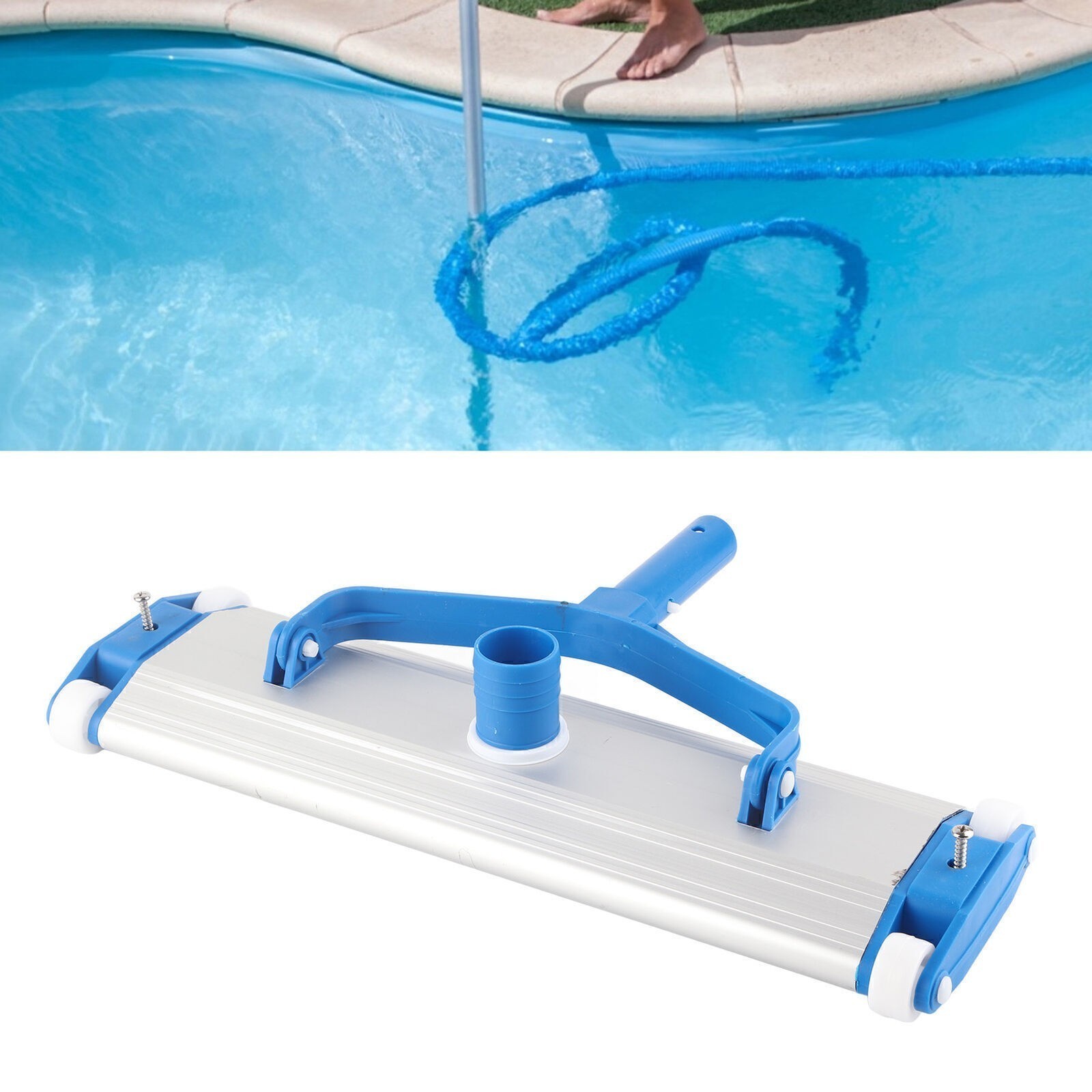 18 » Swimming Pool Aluminum Alloy Vacuum Cleaner Brush Dirt Suction Vacuum Head