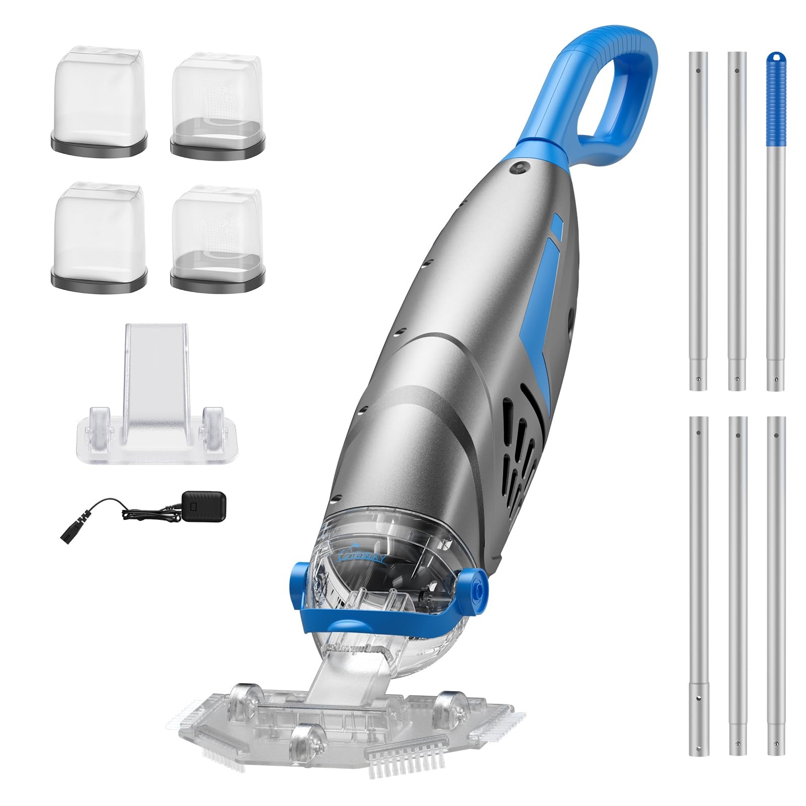 V3 Cordless Pool Vacuum for Above Ground Pools, Upgraded 26.5 GPM Powerful Su…