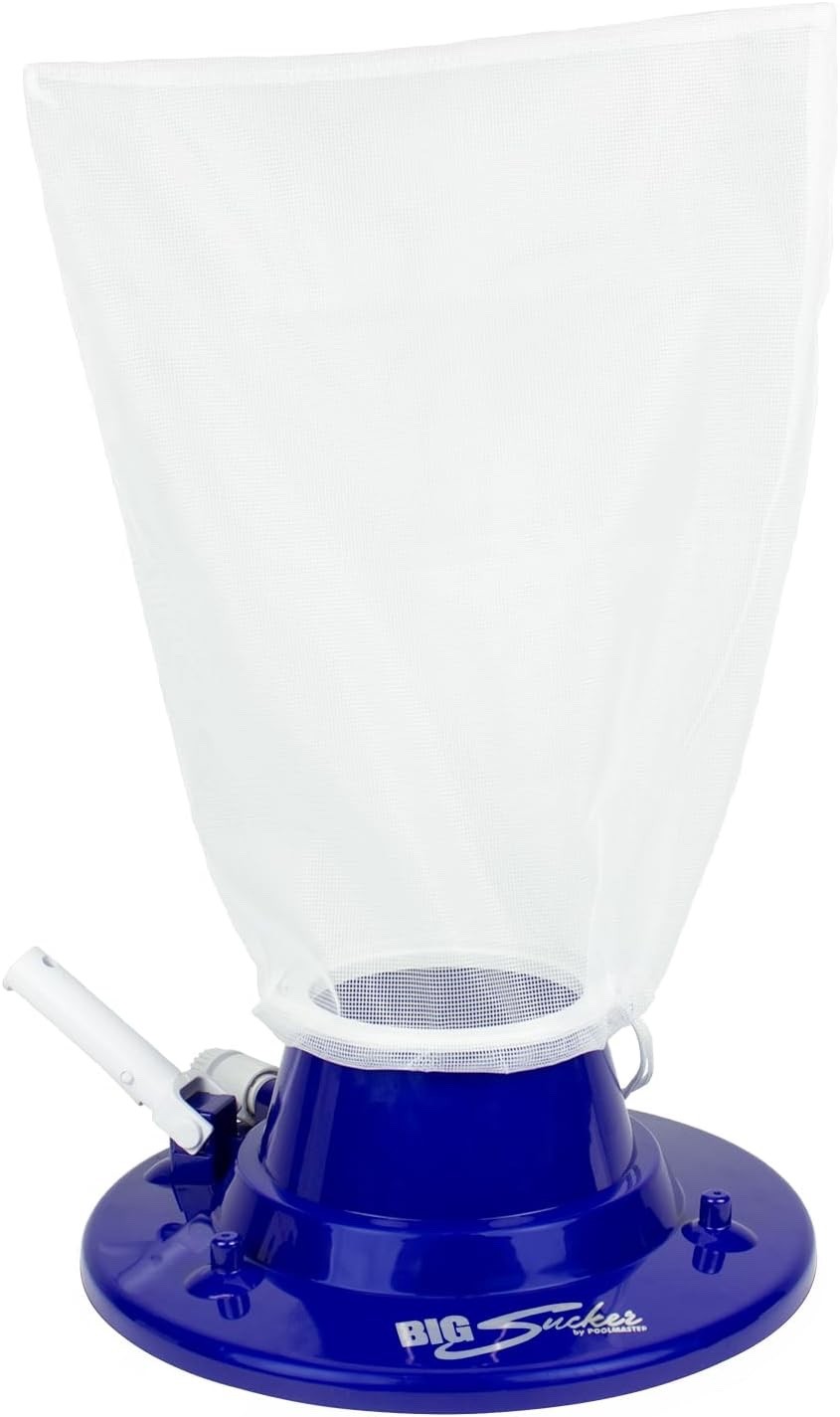 Poolmaster 28300 Big Sucker Manual Swimming Pool Debris Leaf Vacuum ~ Blue