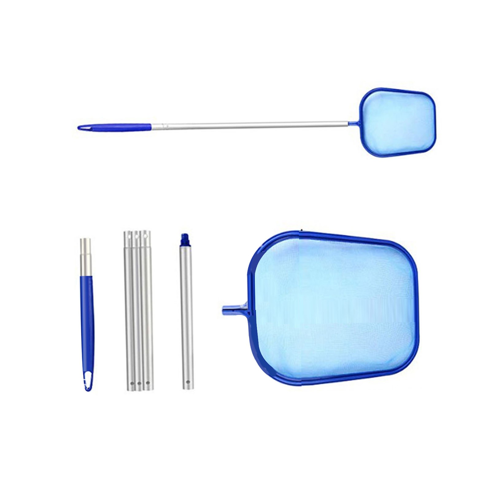 5-Section Pool Cleaning Net With Pole Shallow Skimmer