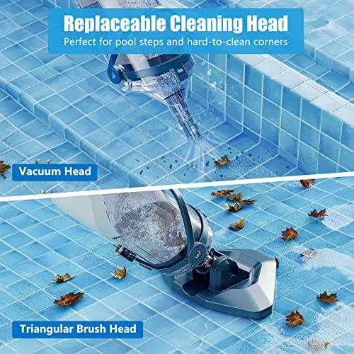 Pool Vacuum for Above Ground Pool with a Telescopic Pole, Running Blue PC10