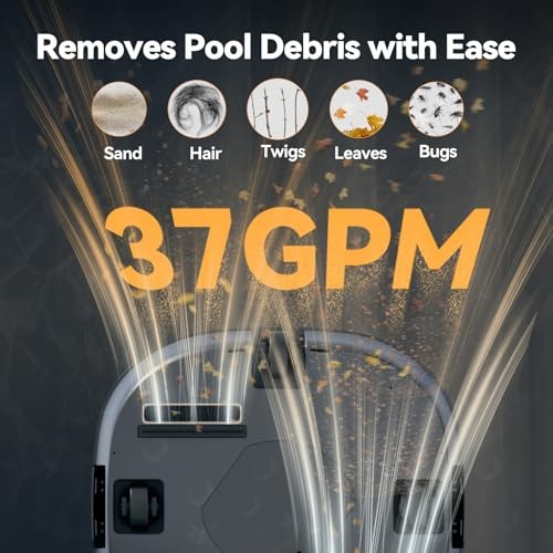 Cordless Robotic Pool Cleaner 200 Min Runtime Dual Brushless