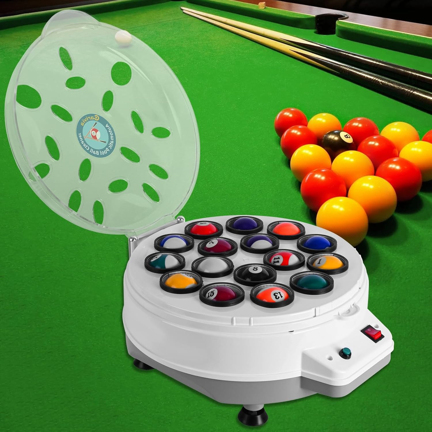 Pool Ball Cleaner,110V Automatic Billiard Ball Cleaner,Pool Ball Cleaner Machine