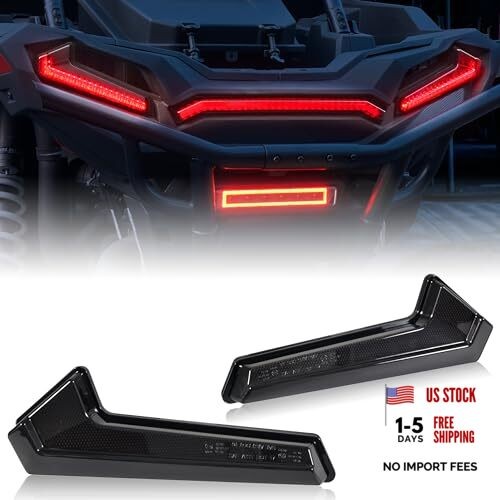 UTV Tail Lights Assembly for Polaris RZR XP 1000/Turbo/Sportsman Smoked Black