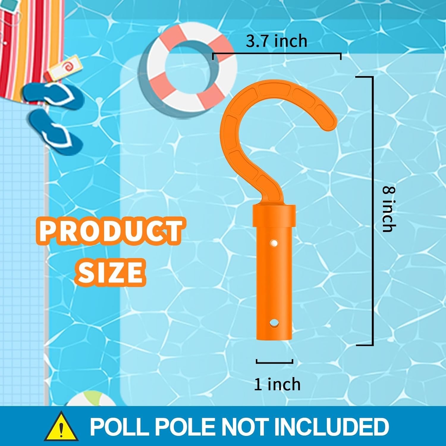 Compact and Lightweight Robotic Pool Cleaner Hook – Perfect Poolside Accessory