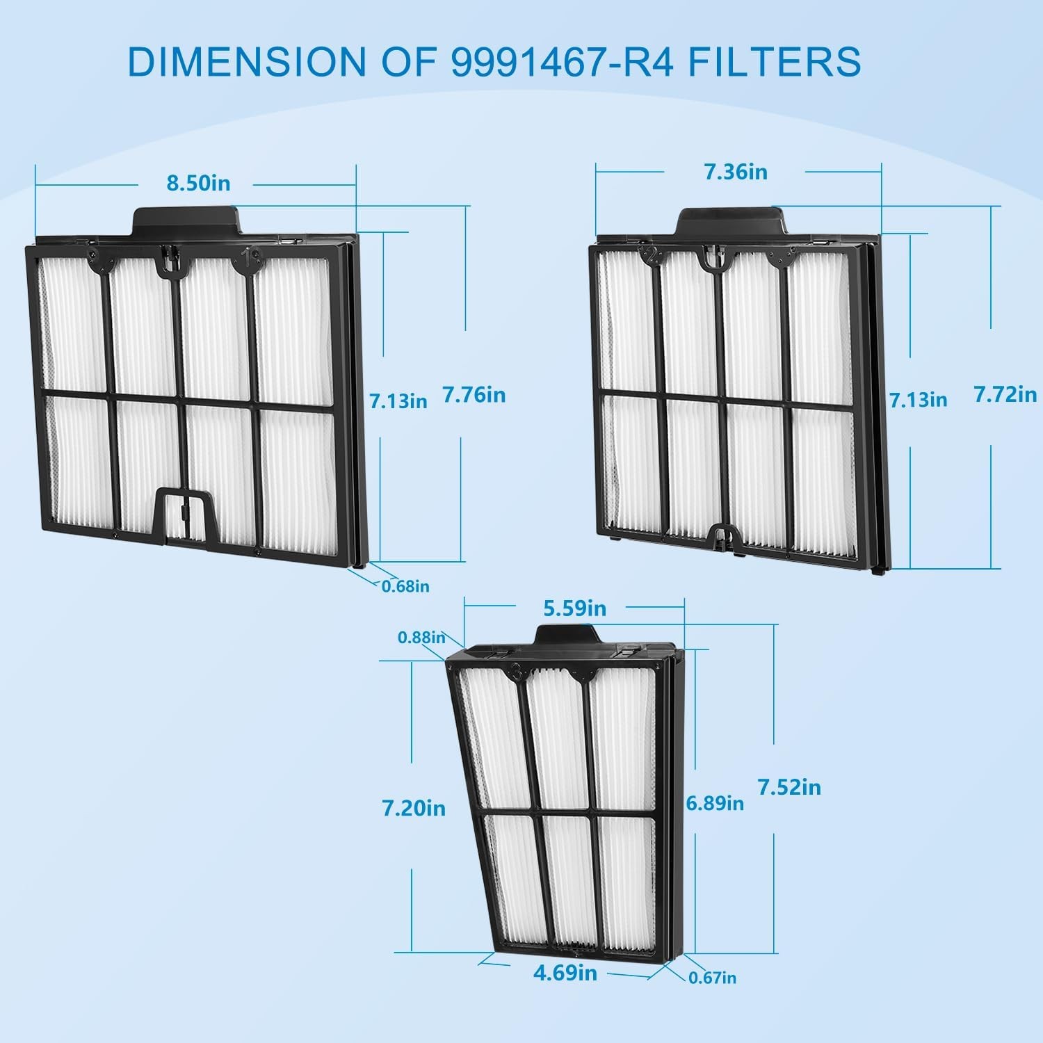 9991467-R4 Ultra-Fine Filter Cartridge Filter Panel Proteus DX4 Active 20 30 30i