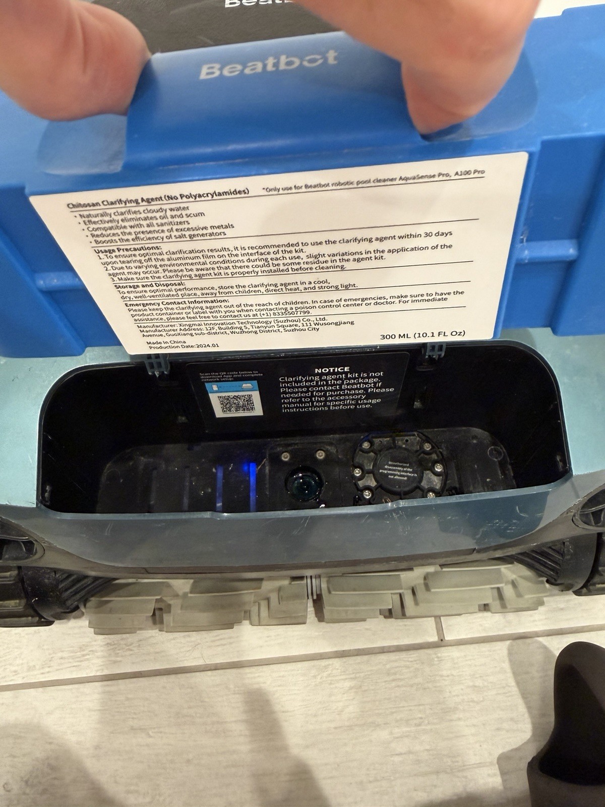 BEATBOT AQUASENSE PRO Robotic Pool Cleaner (UD2119861) w/ Charging Dock – Tested