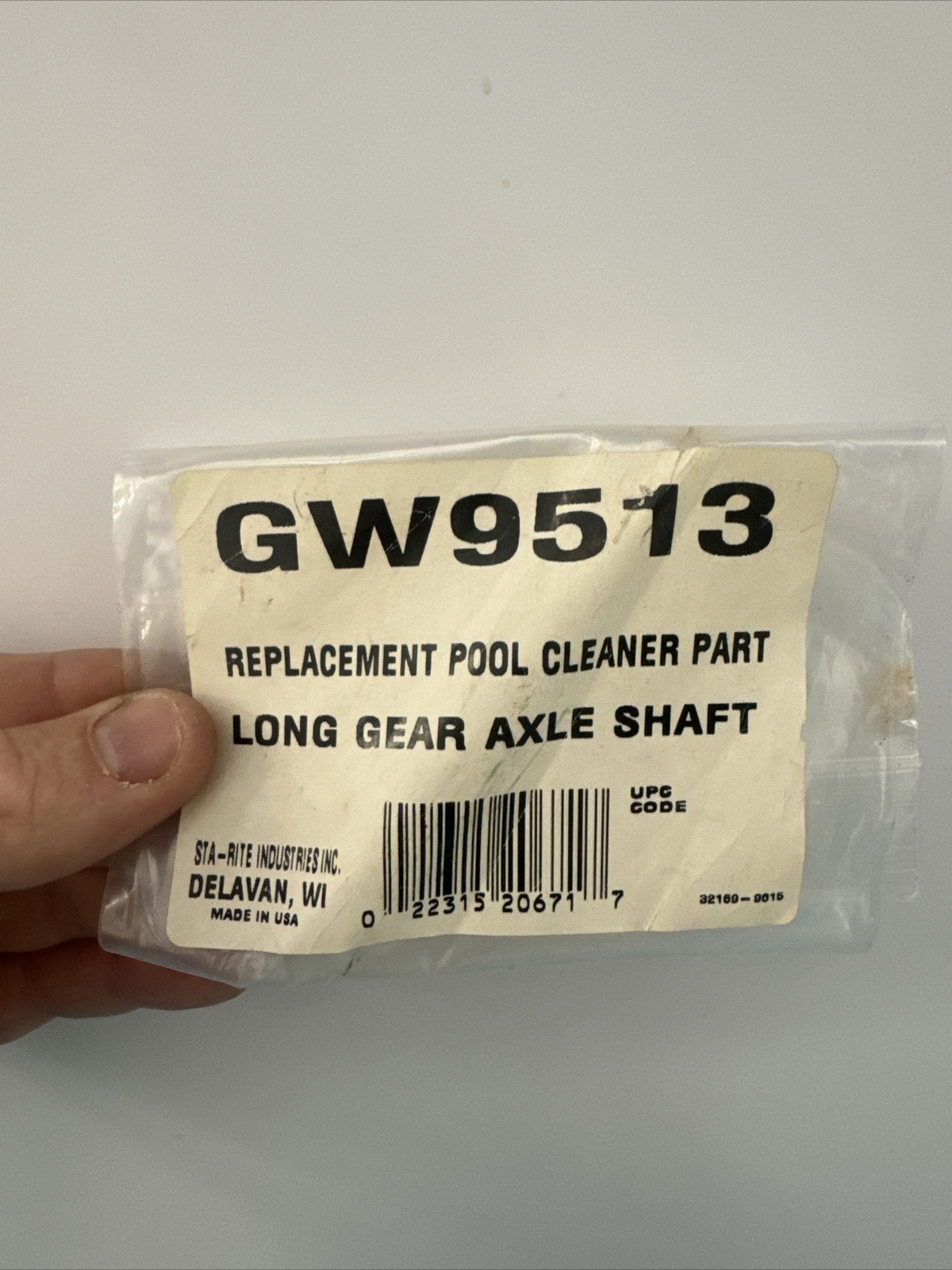 Gear Shaft, Pentair Sta-Rite GW9500 Cleaner, Long