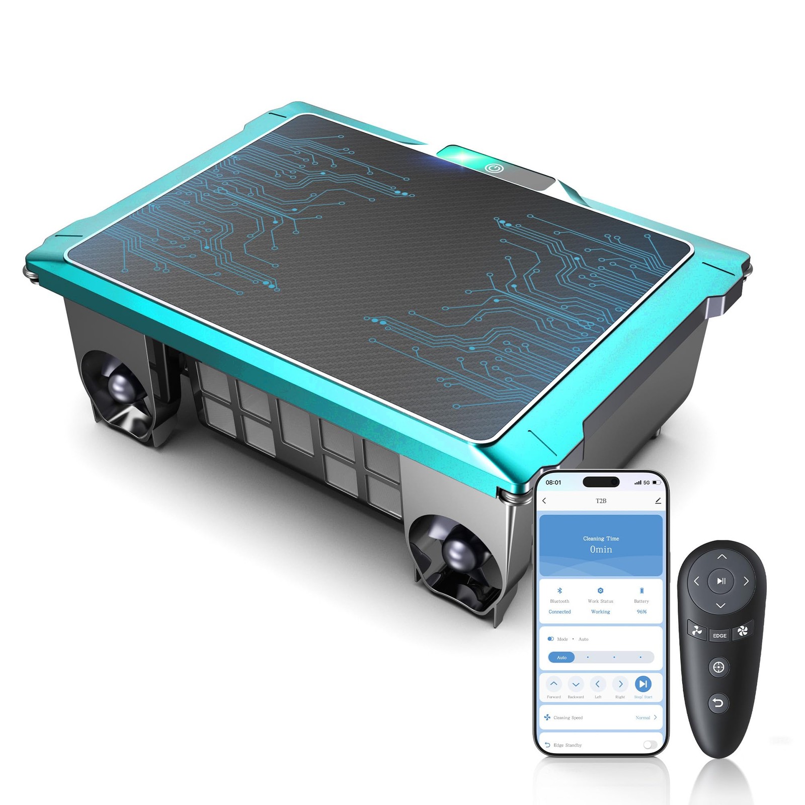 2026 Upgraded Automatic Robotic Pool Surface Cleaner with 24/7 Cleaning, Dual