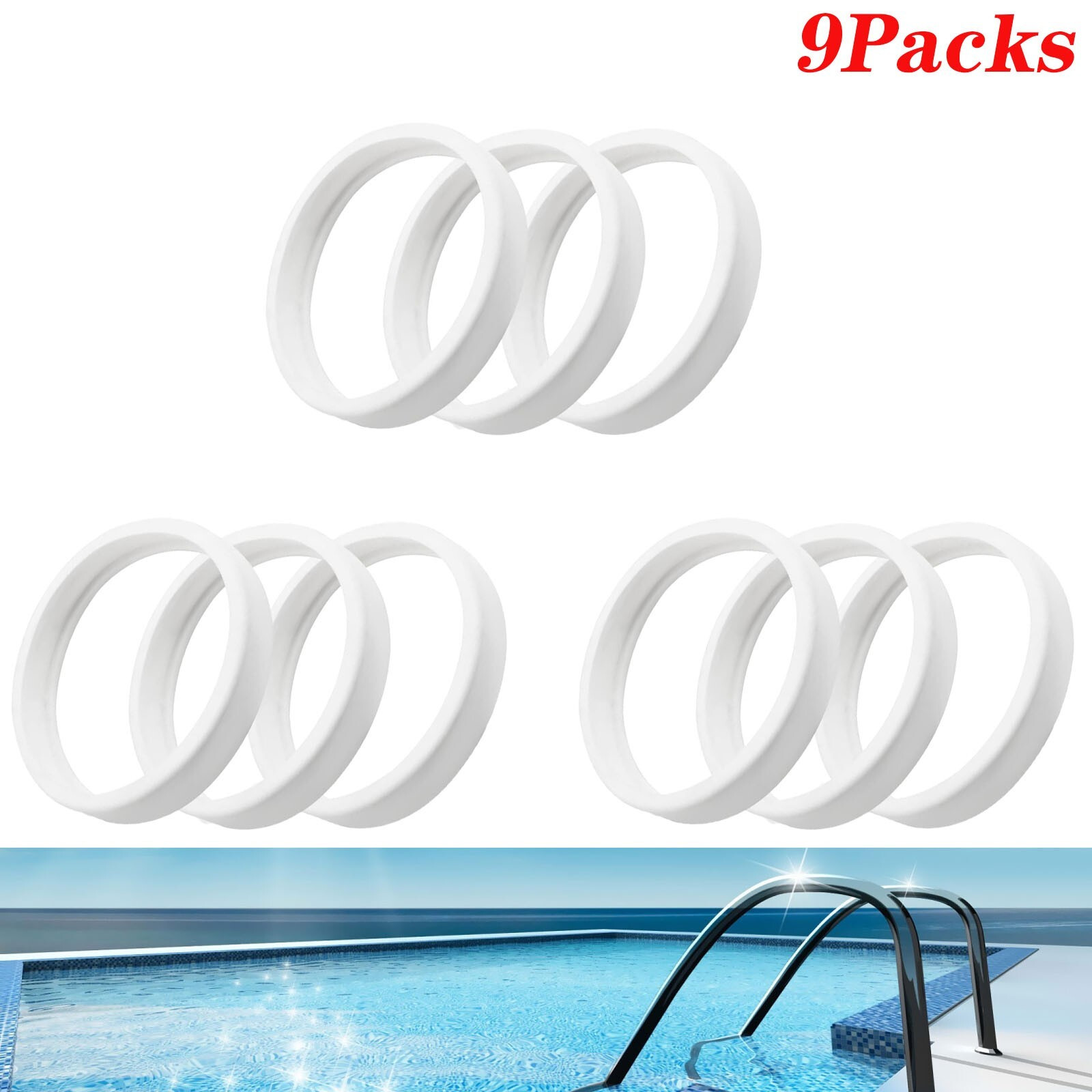 9Packs Pool Cleaner C10 Replacement Tire Fit for Polaris 280 360 180 380 C10