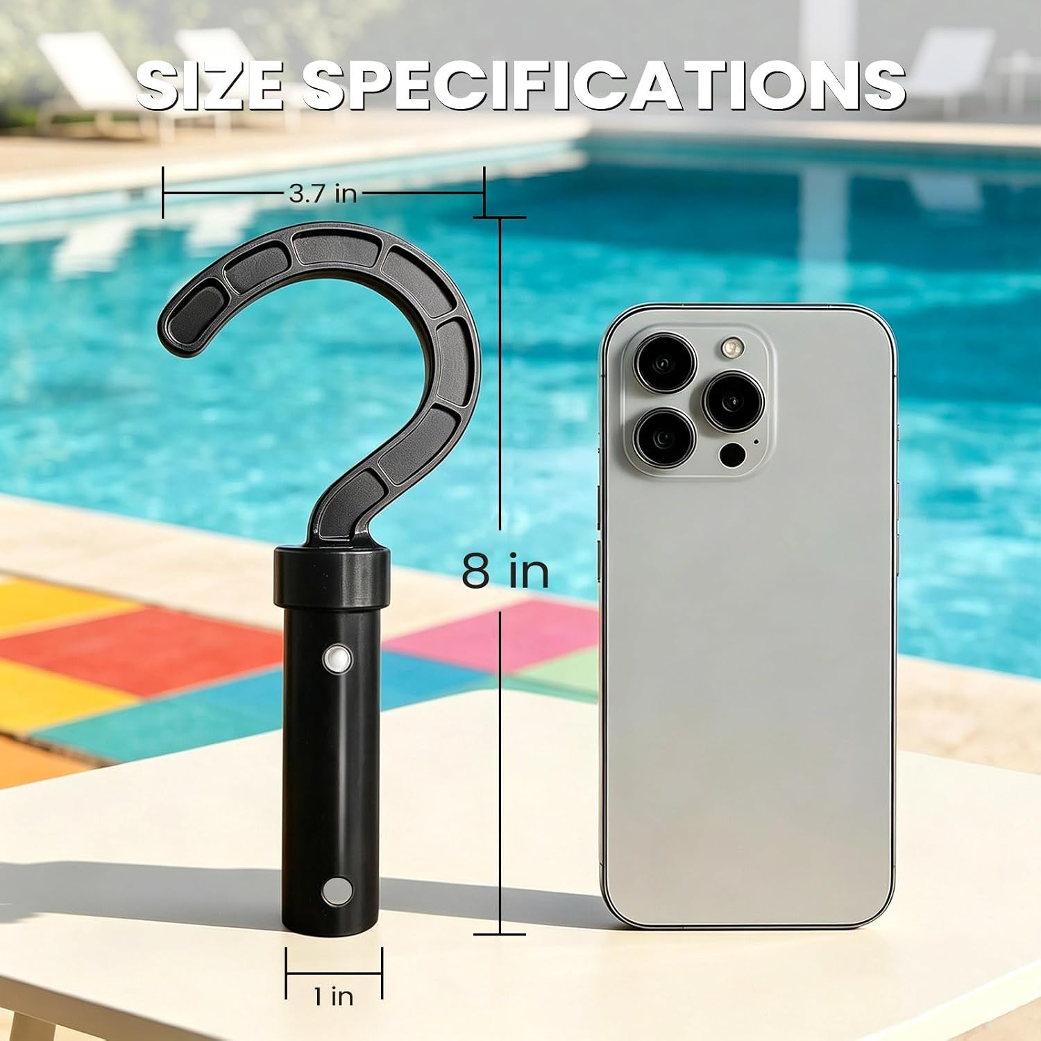 Pool Hooks for Poles, 2 Pack Pool Hook for Robotic Pool Cleaner, Universal Pool