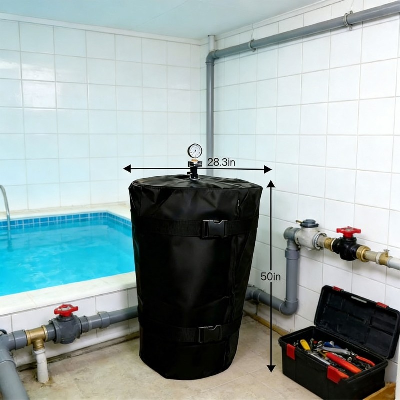 Firm 600D PVC Pool Filter Cover Offers Ongoing Defense For Your Equipment