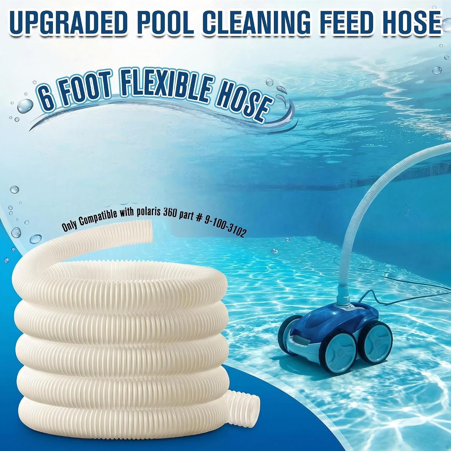 3 Pack Pool Cleaner Parts 9-100-3102 Compatible with Polaris 360, 6 FT Pool Clea
