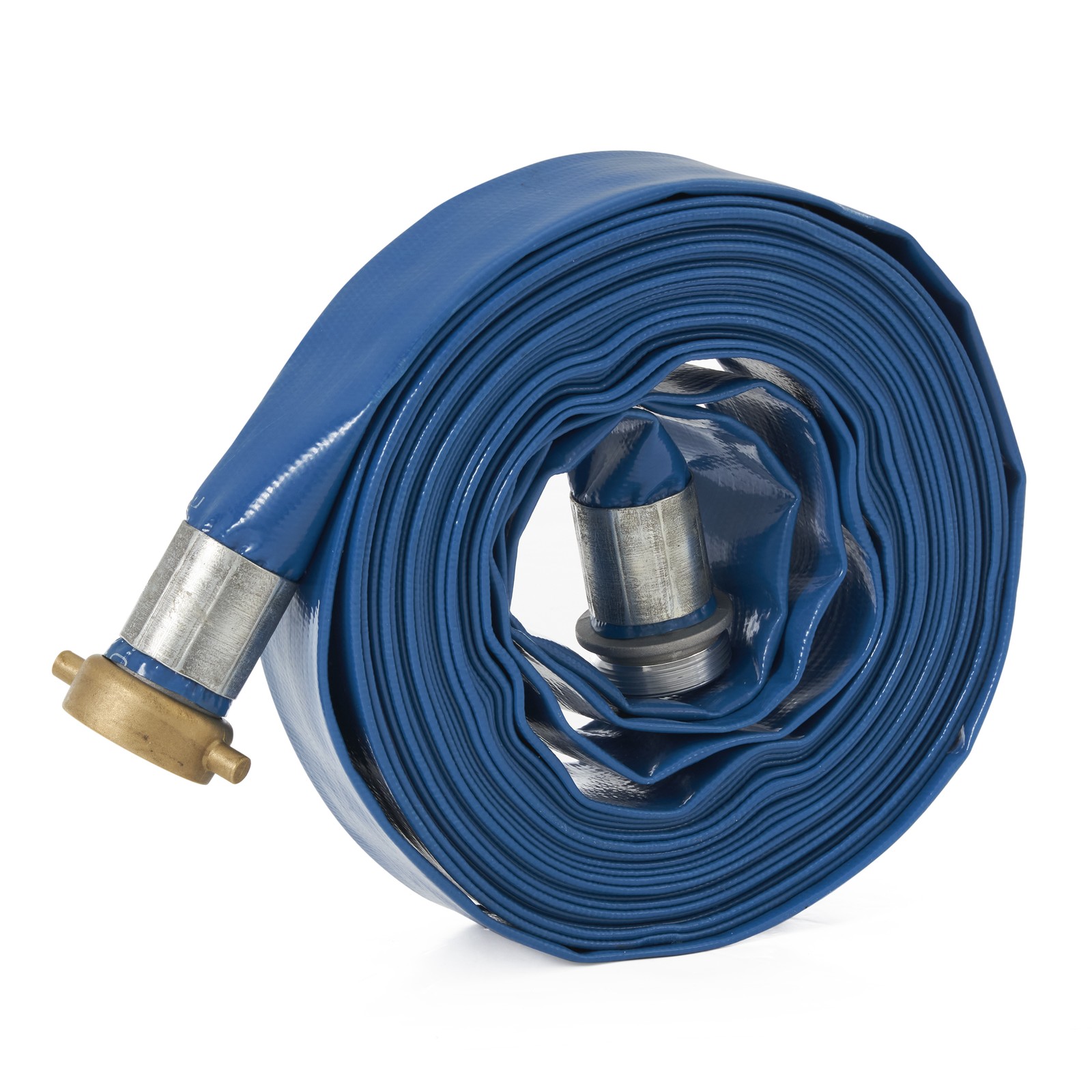 Apache 98138015 1.5&Prime; Diameter 50&prime; Length 75 PSI PVC Lay Flat Hose, Blue (3 Pack)