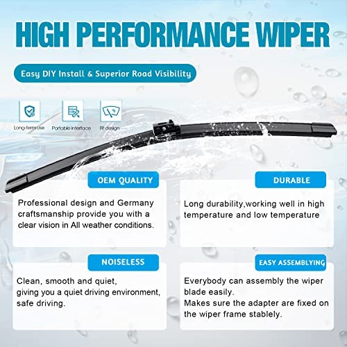 OEM Windshield Wiper Blades Replacement for Mercedes-Benz GLA250 2016-2020