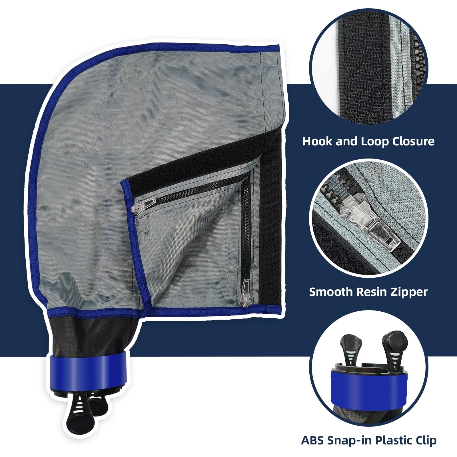 Pool Cleaner Bag Replacement Dual Chamber Zippered Nylon 5L Debris Fits 3900 Spo