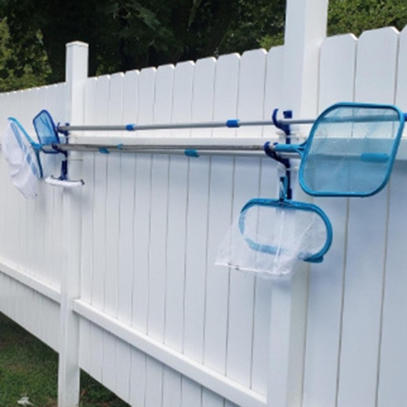 2Pcs Pool Pole Hanger Hook Plastic Holder with Screws for Outdoor Swimming Pool