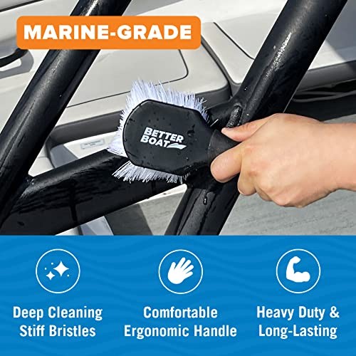 Stiff Hand Scrub Brush Heavy Duty Tire and Wheel Cleaning Tool, Short Handle