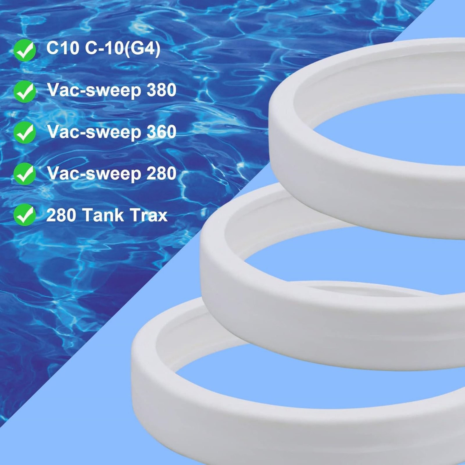 3PCS PC All Purpose Tire C10 C-10 For Polaris 180 280 360 380 Pool Cleaner