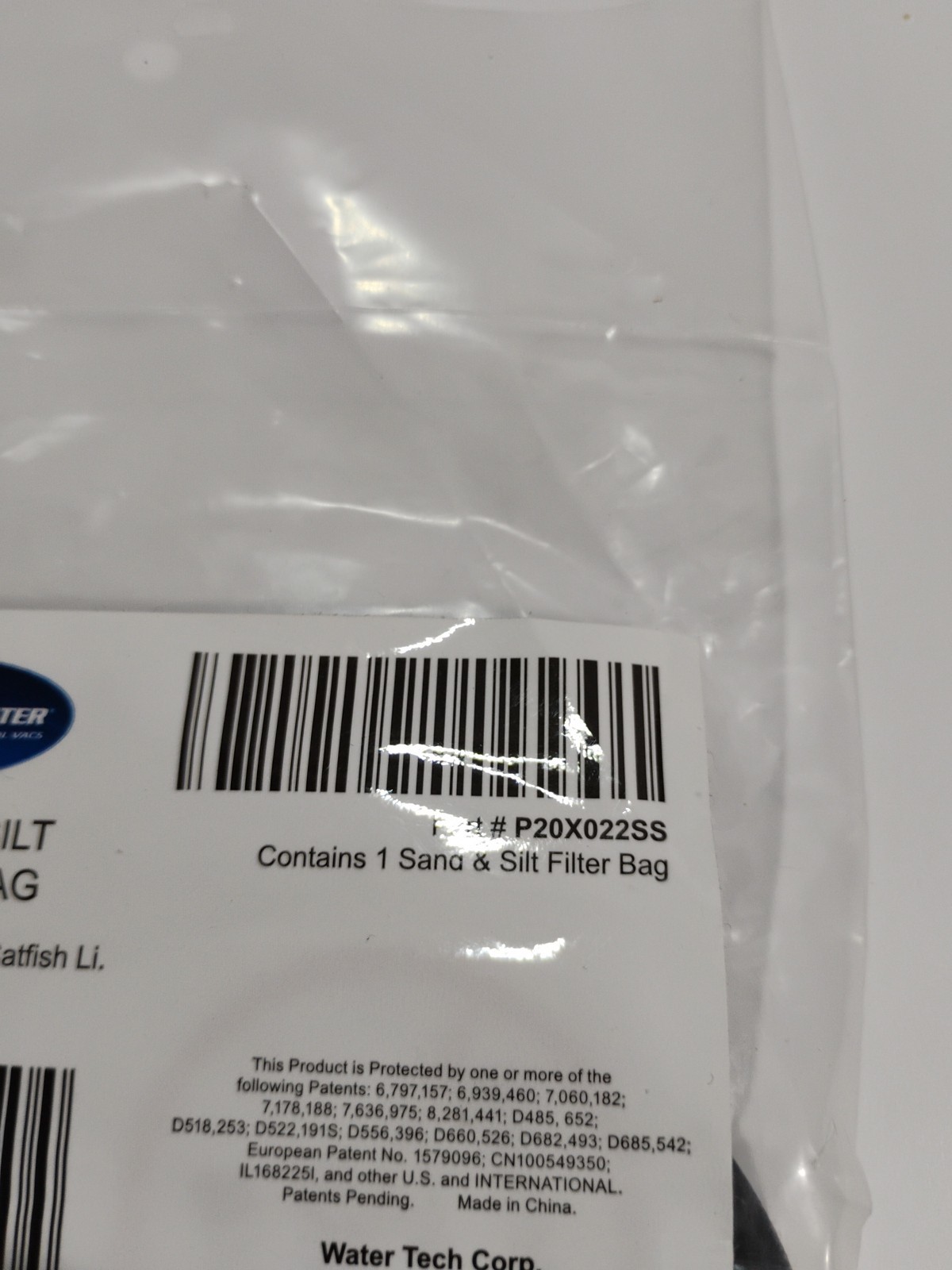 Water Tech Catfish Sand/Silt Filter Bag 3.95&Prime; x 4.05&Prime; x 0.7&Prime; P20X022SS