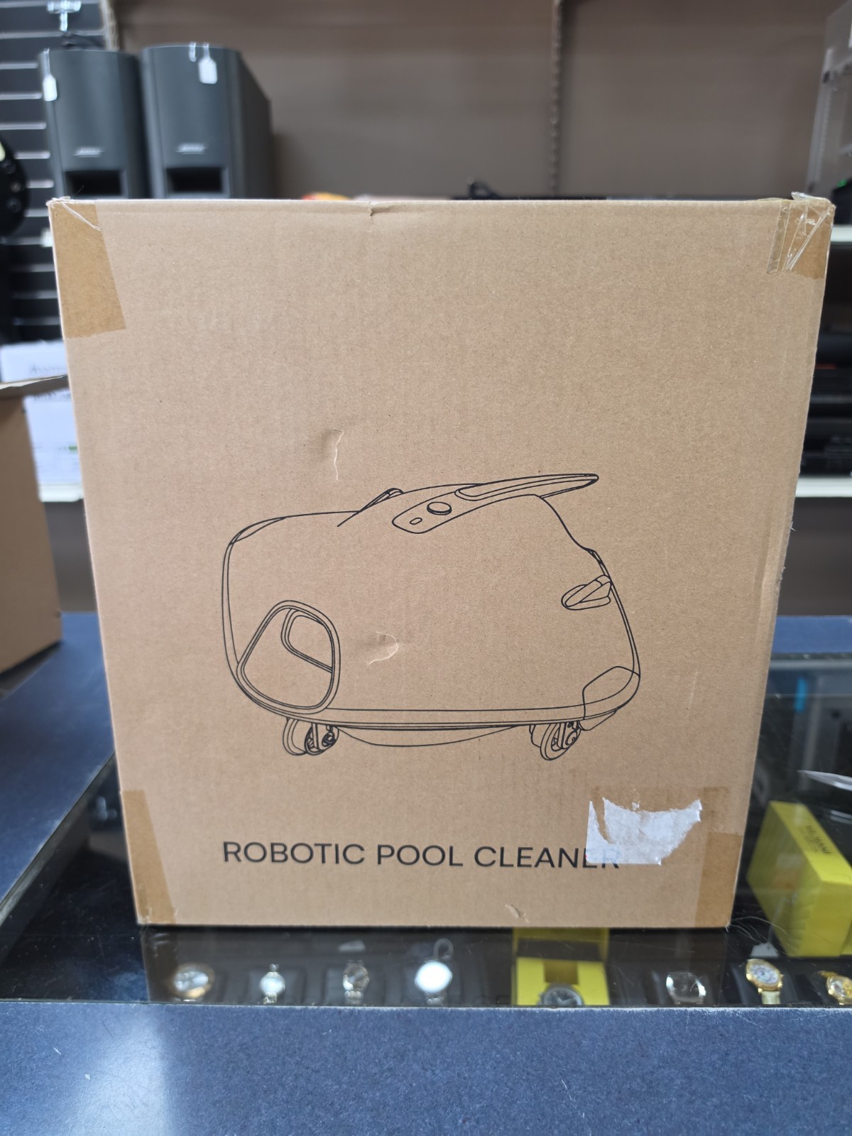 POOLMR CORDLESS ROBOTIC POOL CLEANER – ABOVE GROUND POOL VACUUM – WHITE/BLACK