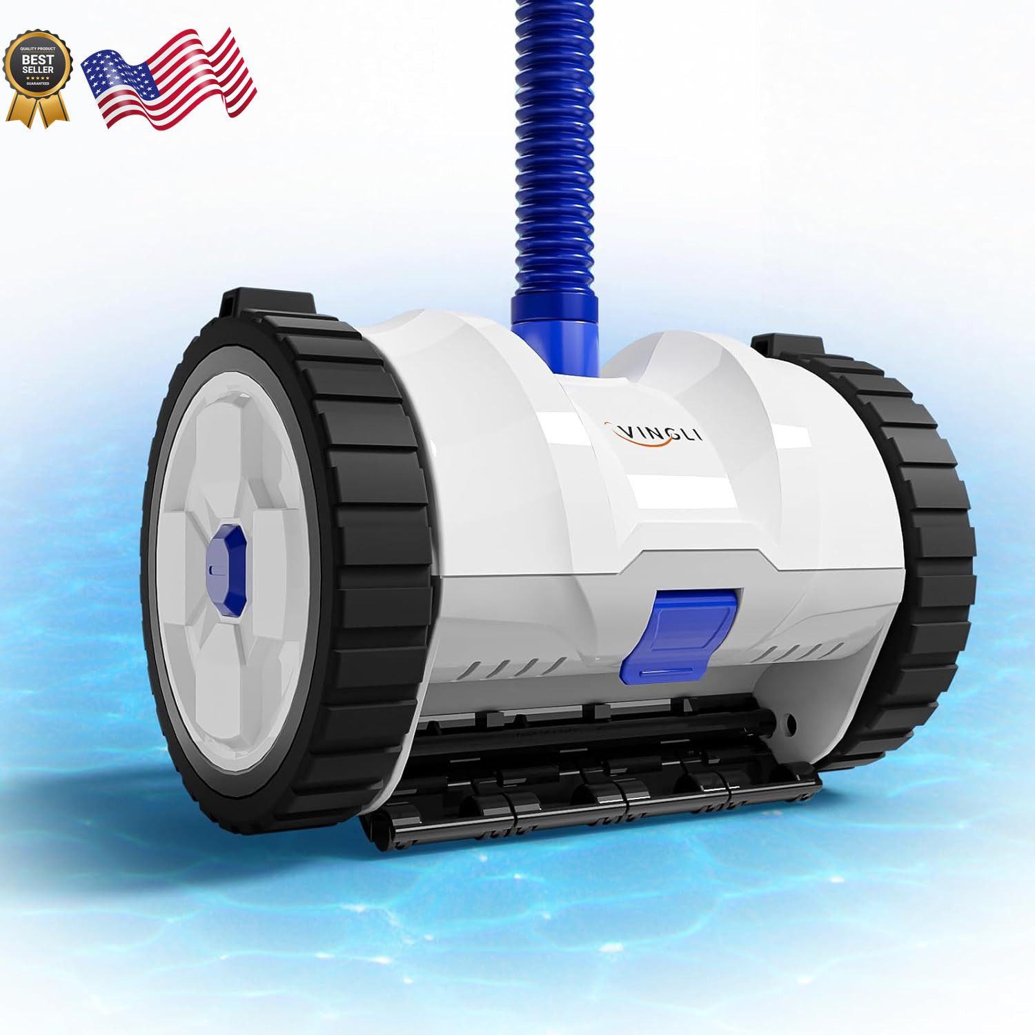 (2025 Upgrade) Automatic Suction-Side Pool Vacuum Cleaner Powerful Wall-Climbi