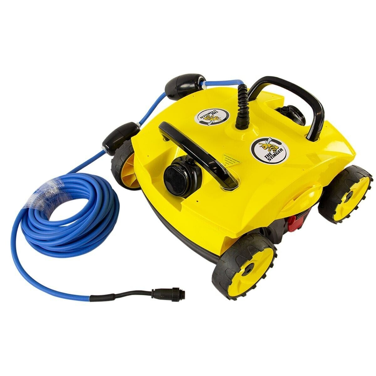 Above-Ground Stinger Robotic Swimming Pool Cleaner w/ Power Supply
