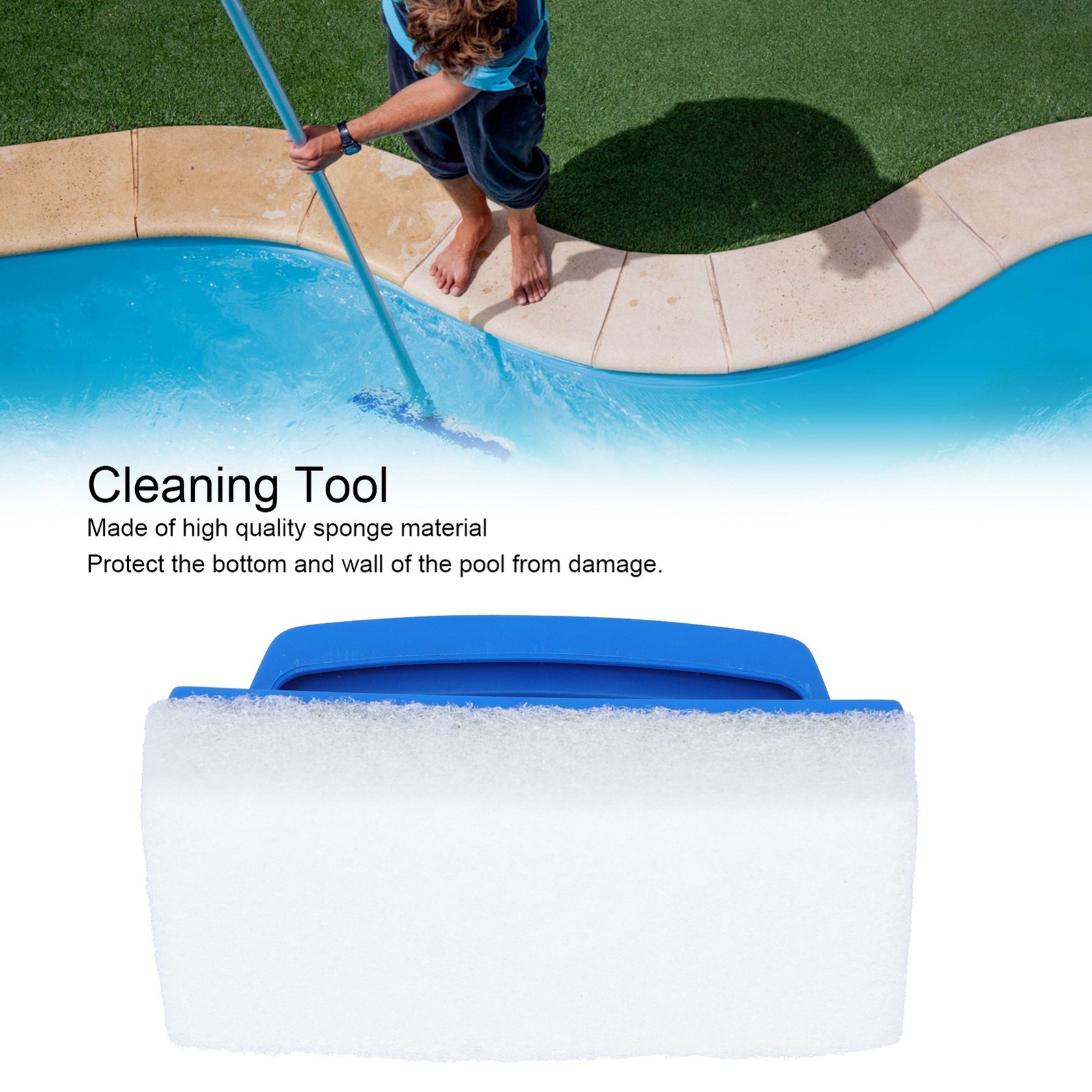 Handheld Sponge Brush Pool Hand Scrub Cleaning Brush Swimming Pool Cleaning