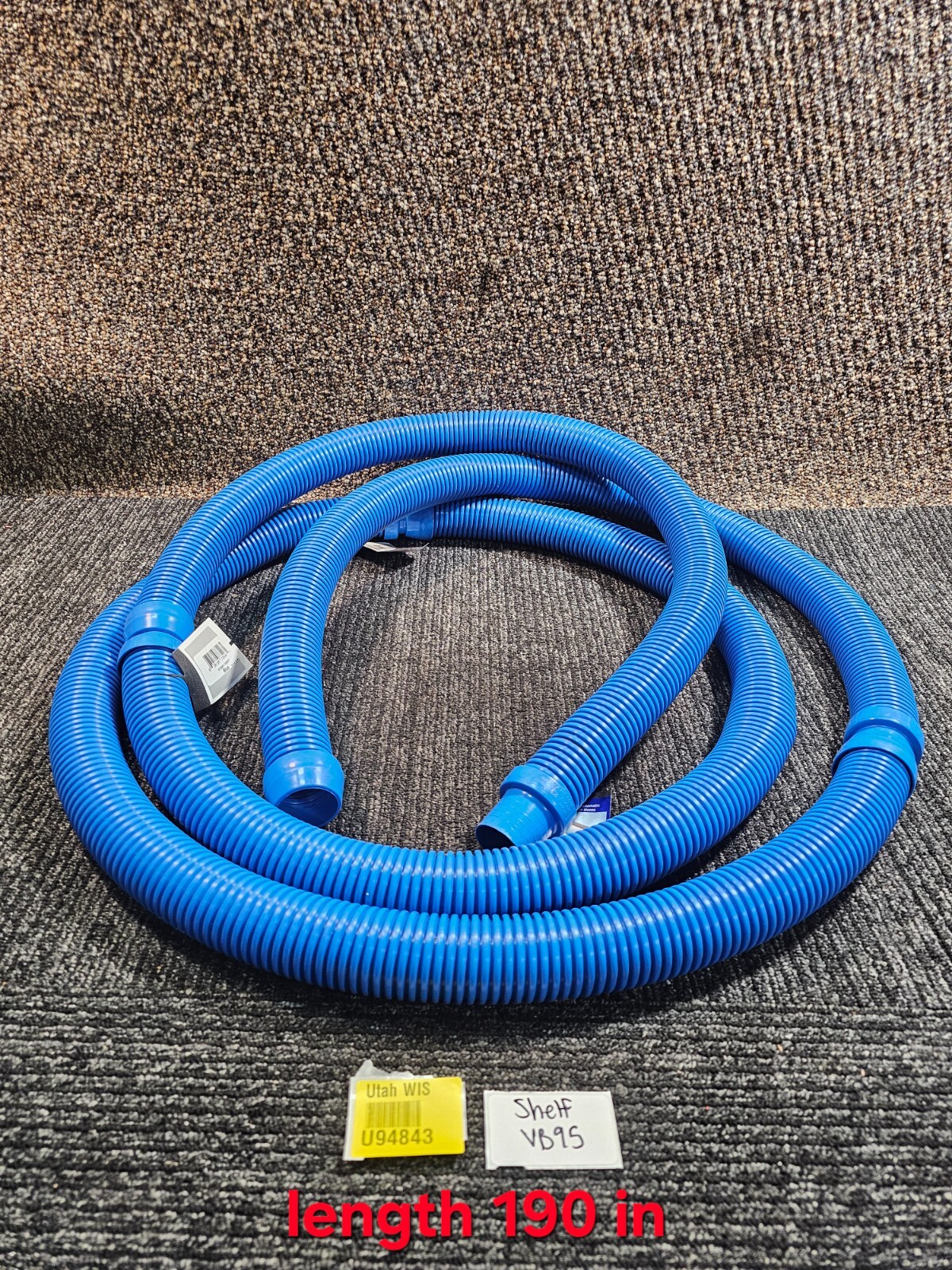 Puri Tech MV548112004PT 190-inch Long Universal Pool Cleaner Hose – Blue