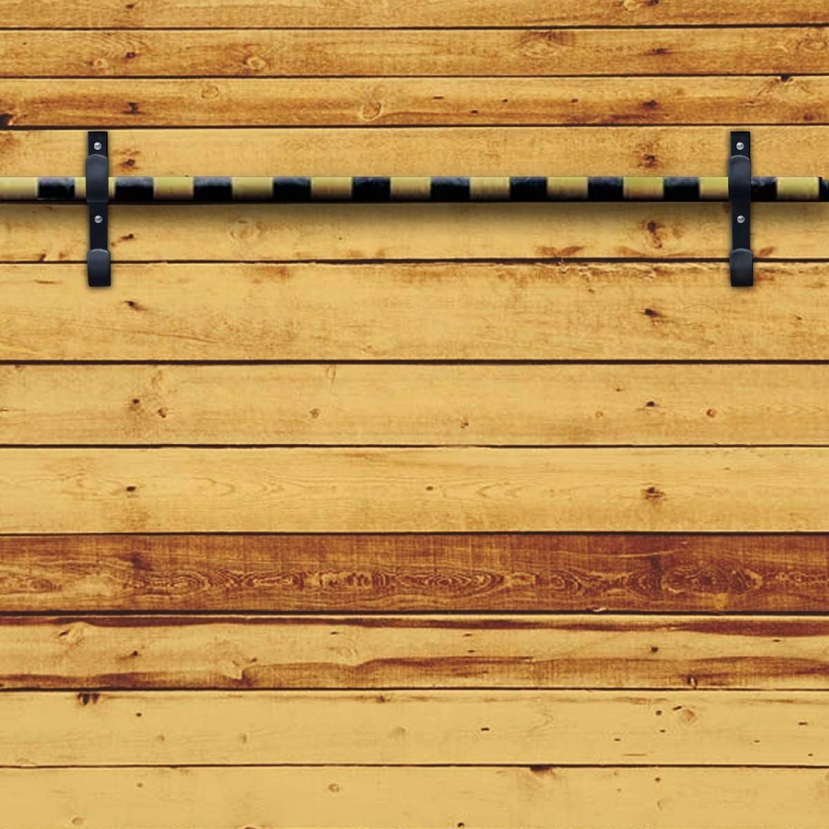 2 Pack Pool Pole Hangers Heavy Duty Black Aluminum Hooks with Screws
