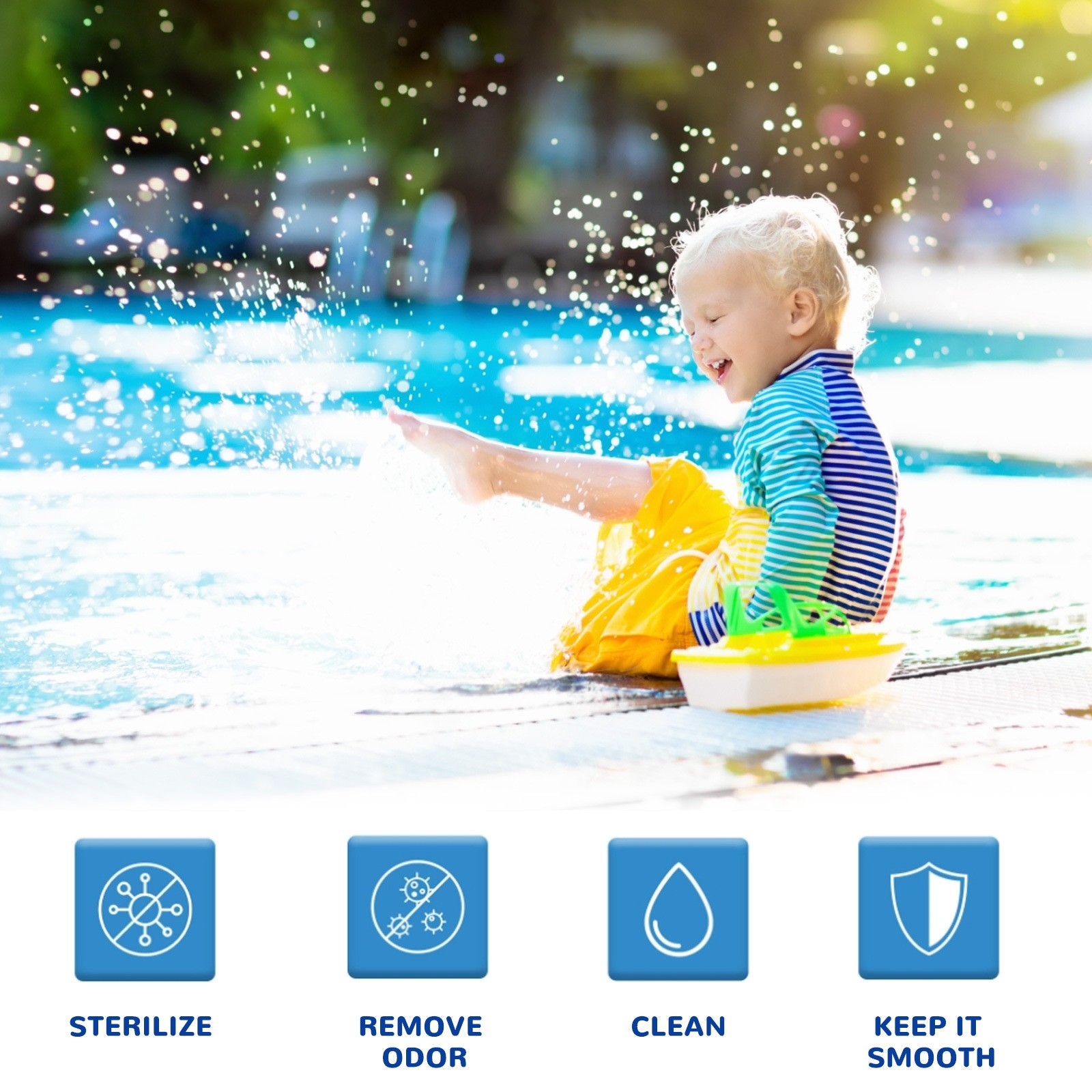 1~5x Multifunction Pool Cleaning Tablets for Crystal Clear Water, Clears Cloudy