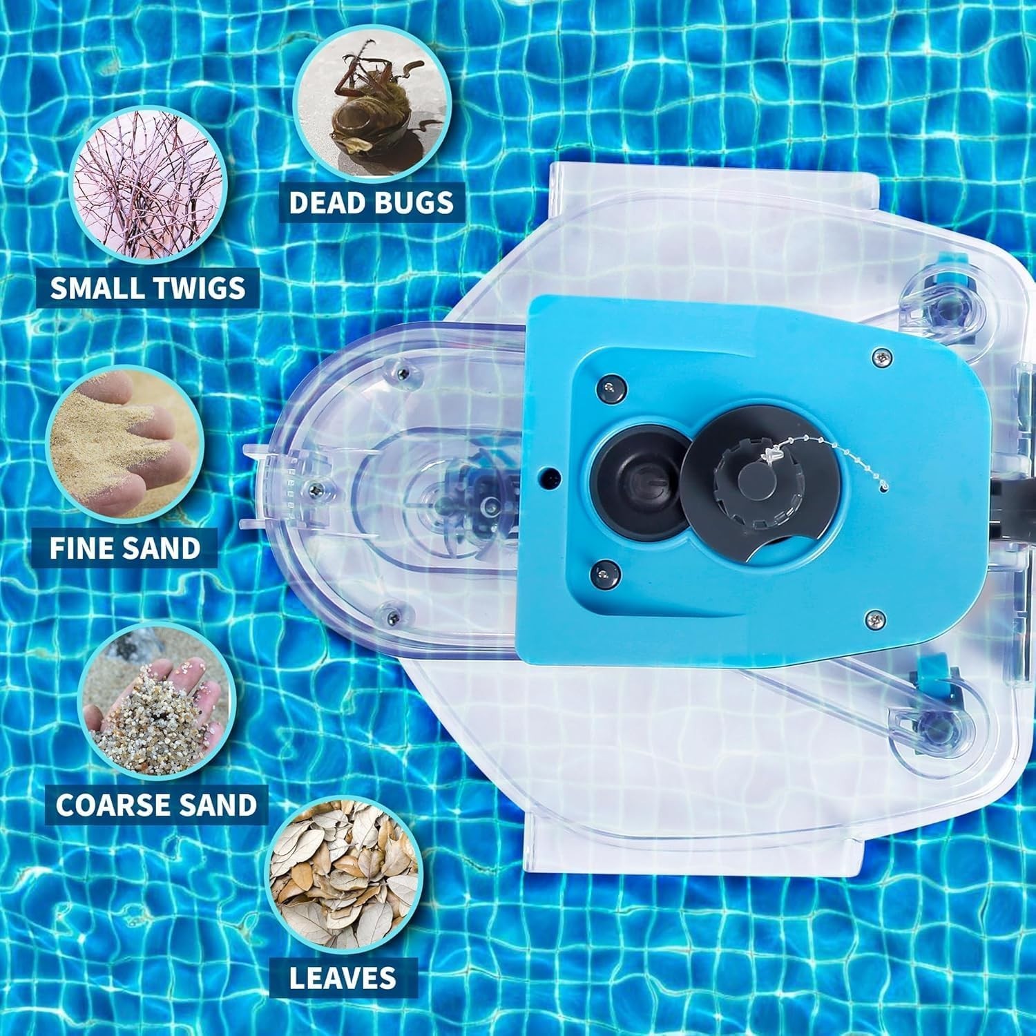 Heavy Duty Cordless Pool Leaf Vacuum – Dual Filter, Quick Charge, 75 Min Runtime