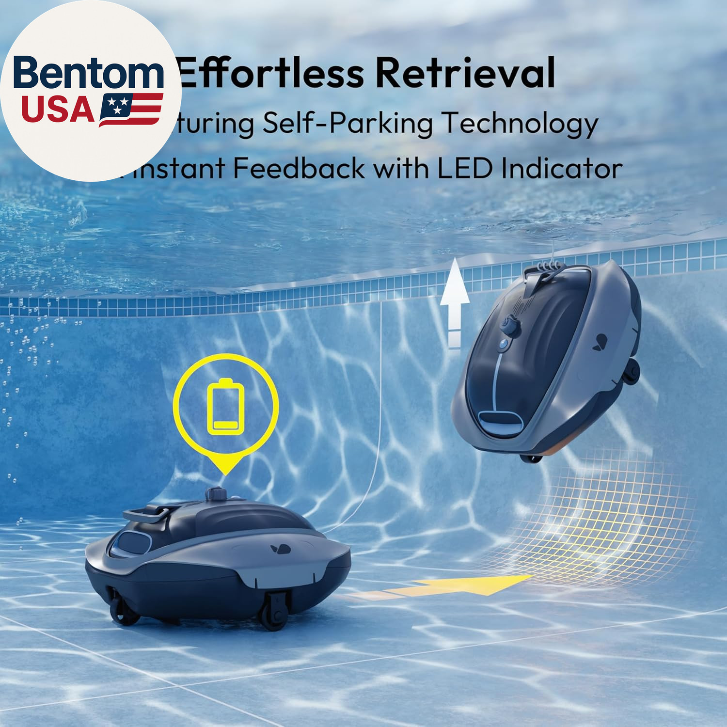 Bubot 300P Cordless Pool Vacuum, Robotic Pool Cleaner with Industry Leading Suct