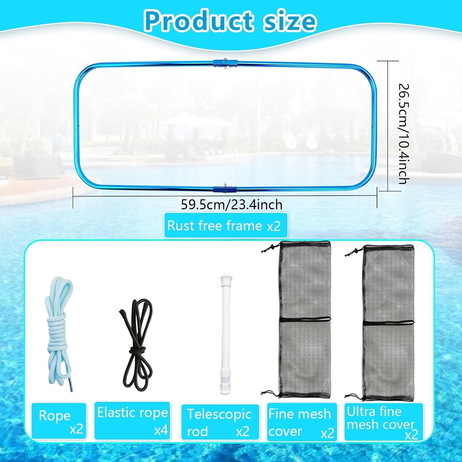 Anti-Rust Swimming Pool Skimmer Guard Net for Vinyl Pools