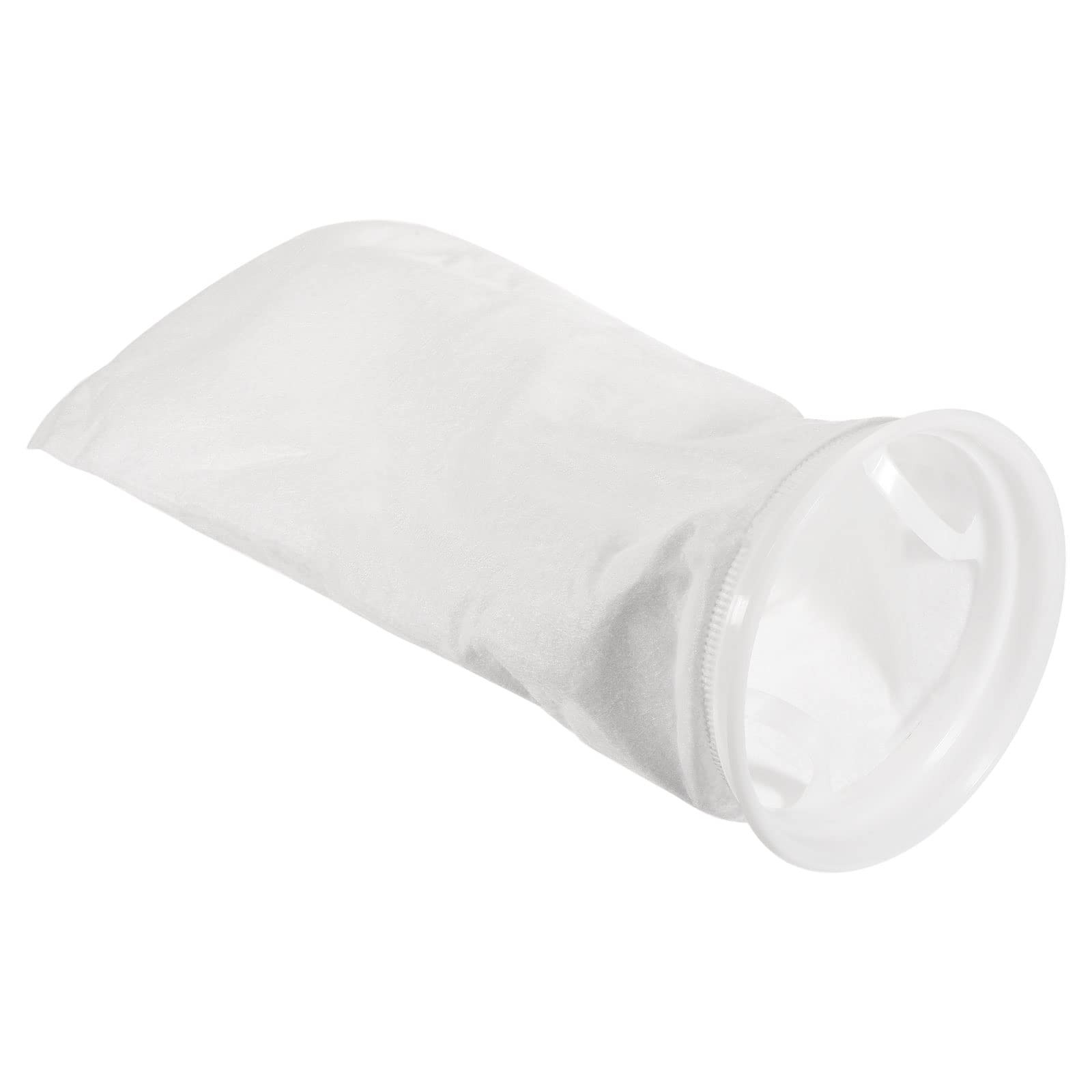 7 Inch Ring Filter Socks 200 Micron, Mesh Bags Pool Skimmer Basket, White