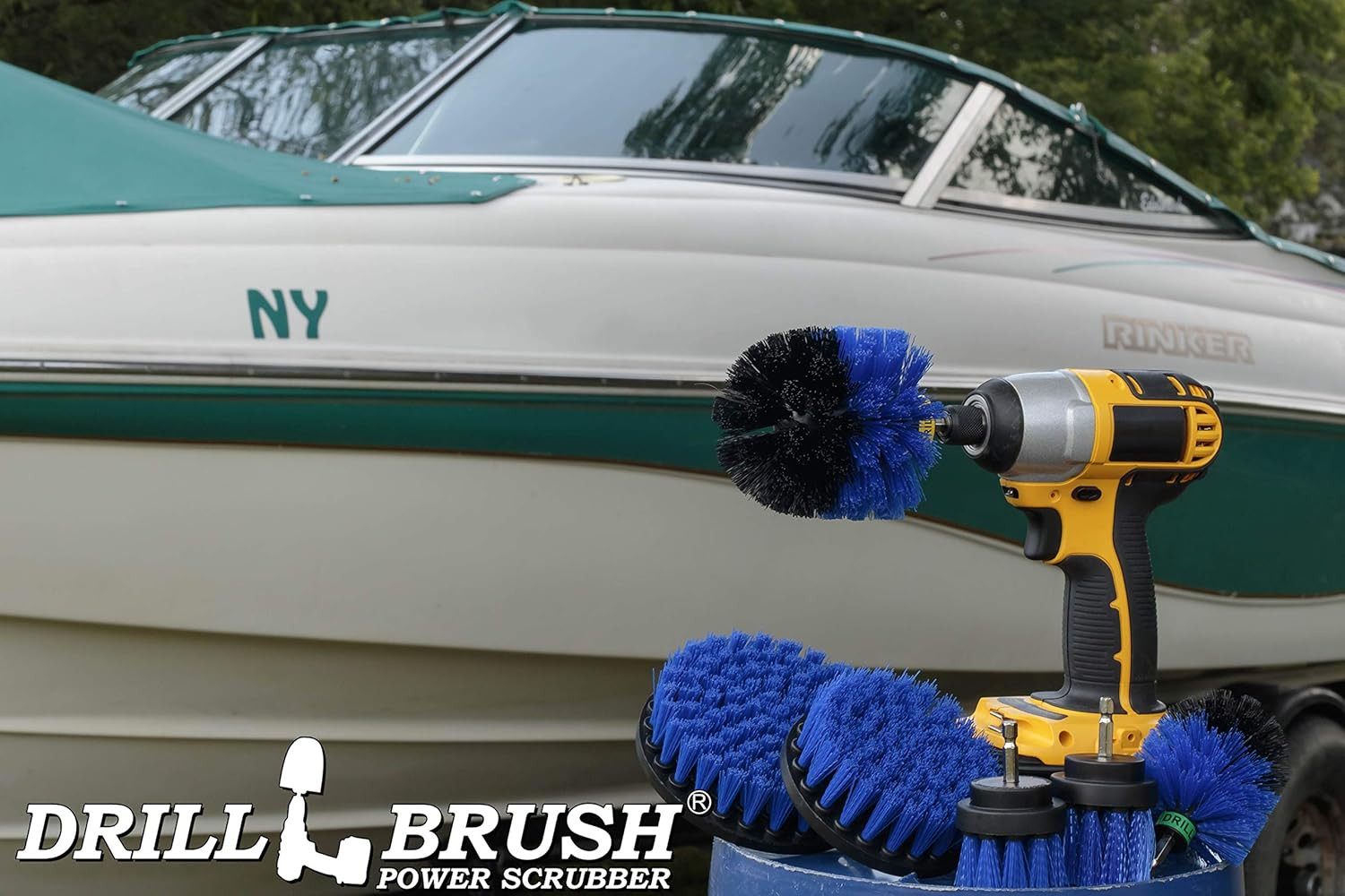Pool Accessories – Cleaning Supplies – Drill Brush – 5 Piece Spin Brush Pool Cle